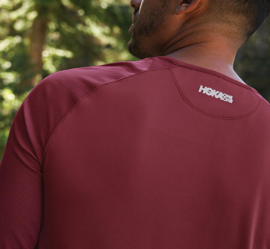 Hoka One One Top Herre - Performance Lang Sleeve - Brune - 803241GHL